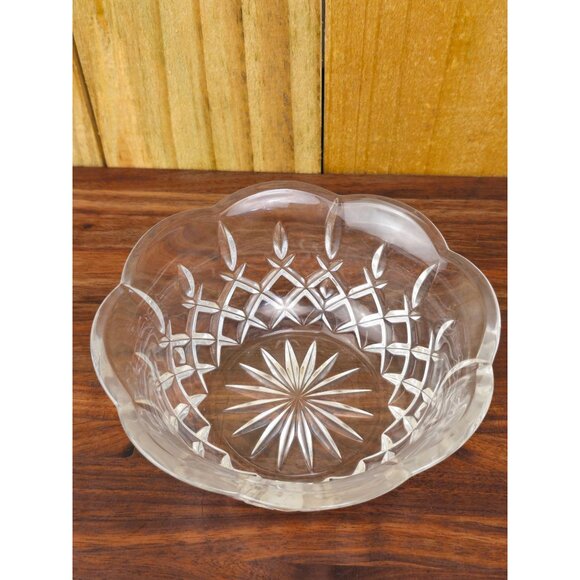 Gorham Crystal Cut Glass Bowl With Starburst Design - Picture 2 of 6